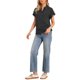 thumbnail image 2 of Blusas de Manga Corta para Mujeres Casual de Negocios con Estampado de Lunares Cuello en V Tops de Oficina S Negro, 2 of 6