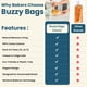 thumbnail image 4 of Buzzy Bags Paquete de 3 bolsas reutilizables de algodón orgánico para pan, 4 of 8