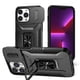 thumbnail image 1 of Funda Armada para iPhone 13 Pro con Tapa Deslizante y Soporte Magnético Giratorio Negro, 1 of 5