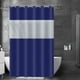 thumbnail image 4 of Forro para cortina de ducha, resistente al moho, impermeable, de PEVA, translúcido, lavable a máquina, con bloques de color, 180 x 180 cm, ideal para decoración de baño., 4 of 4