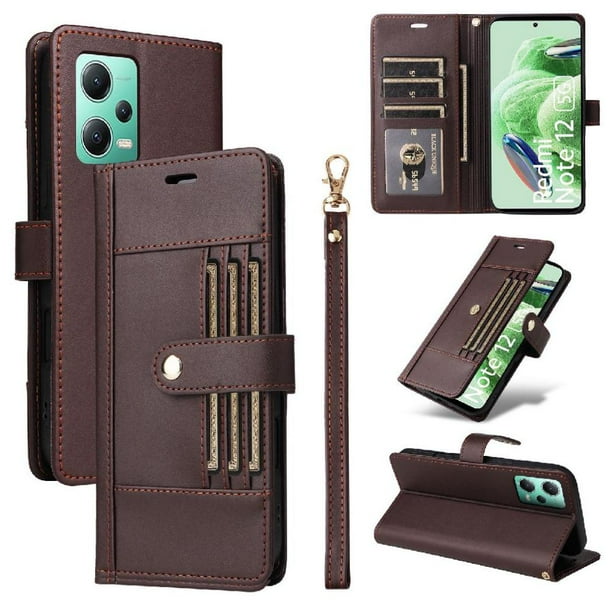 FOXDOCK Funda tipo Cartera para Xiaomi POCO X5 – Cubierta de Cuero PU con Múltiples Ranuras, Bolsillo para Efectivo y Correa de Muñeca