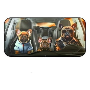 Estilodomus - Parasol Para Autos 150×70Cm Quitasol Parabrisas Bulldog Frances