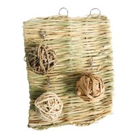 Ioensy - Juguete Para Masticar Animales Pequeños, Bola De Ratán, Juguetes De Conejo Para Chinchilla, Loro, Erizo, 4 Uds., Estilo D