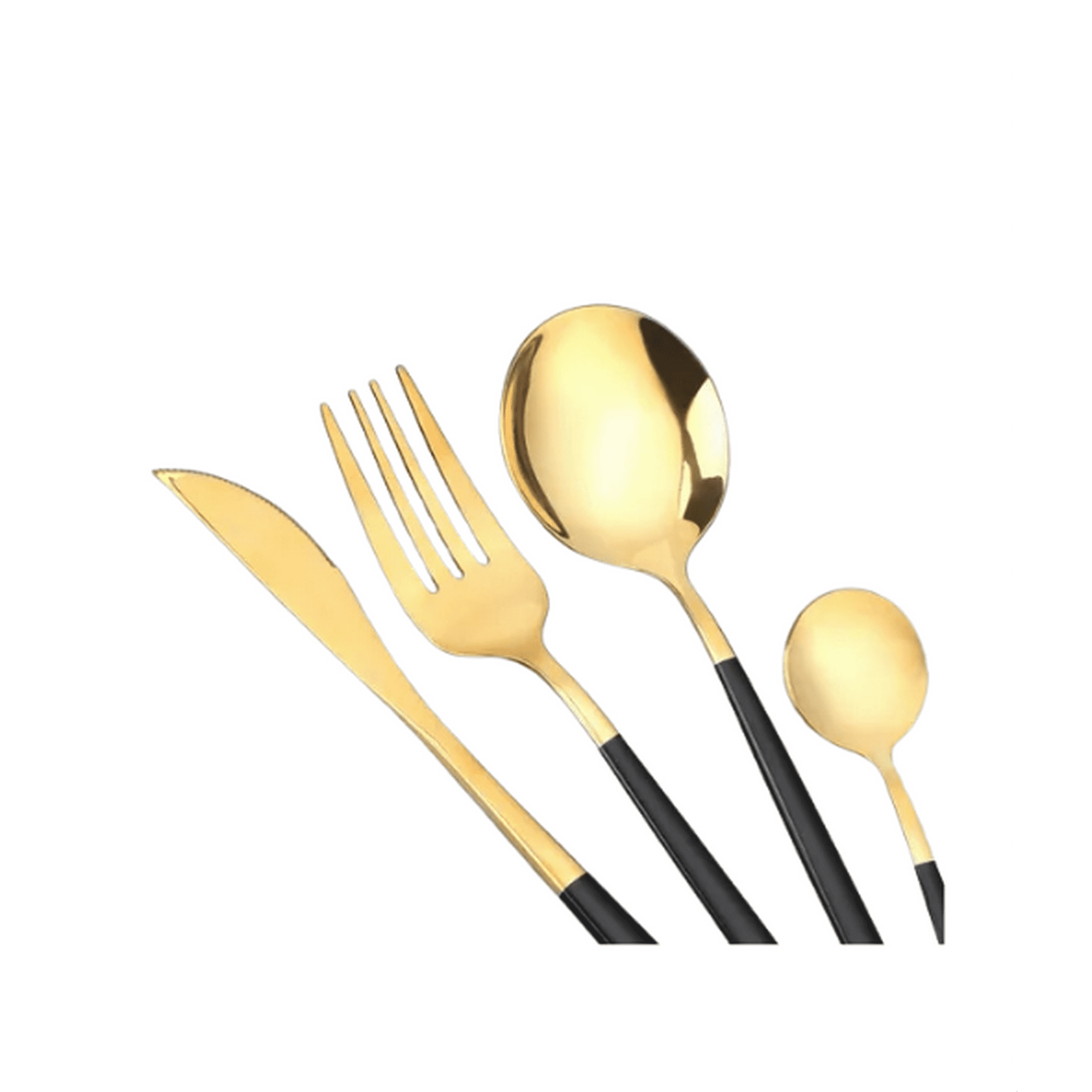 Genérico - Cubiertos Servicio Completo Negro