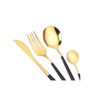 Genérico - Cubiertos Servicio Completo Negro