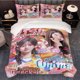 thumbnail image 1 of 3pcs Candy UNIMA Group Pattern Bedding Set Duvet Cover and Pillowcases, 1 of 5
