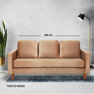 Latam Home - Sofa Venecia 3C Tela Velvet Beige