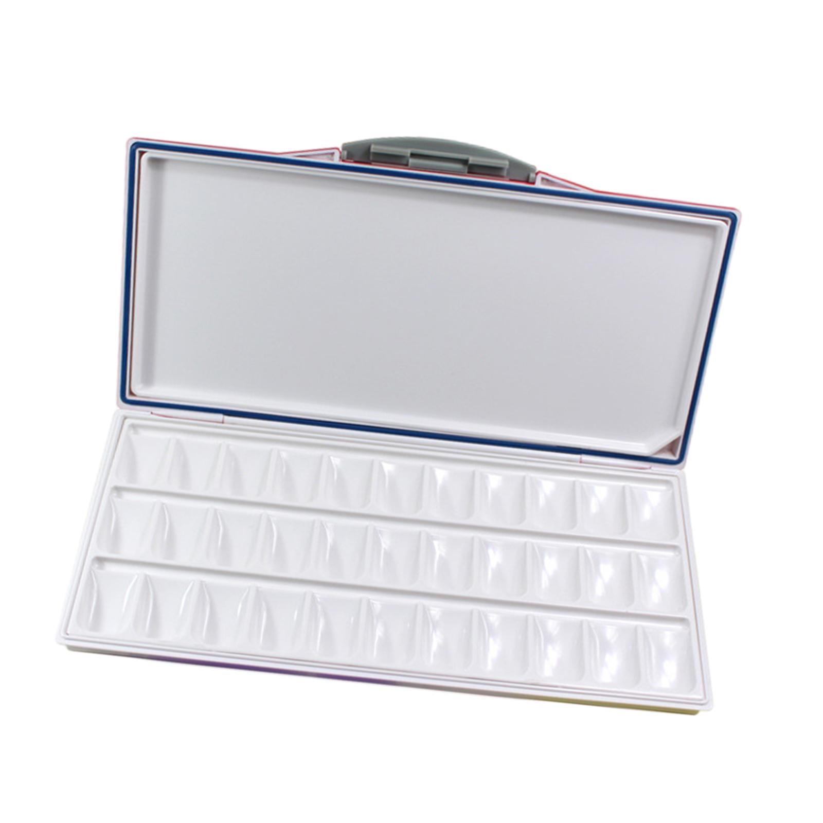 Magideal - Paleta De Acuarela Paleta De Pintura Caja De Pintura Vacía Para Principiantes De Gran Capacidad Paleta De Pintura De Viaje Paleta De Mezcla De Gouache 33 Pozos
