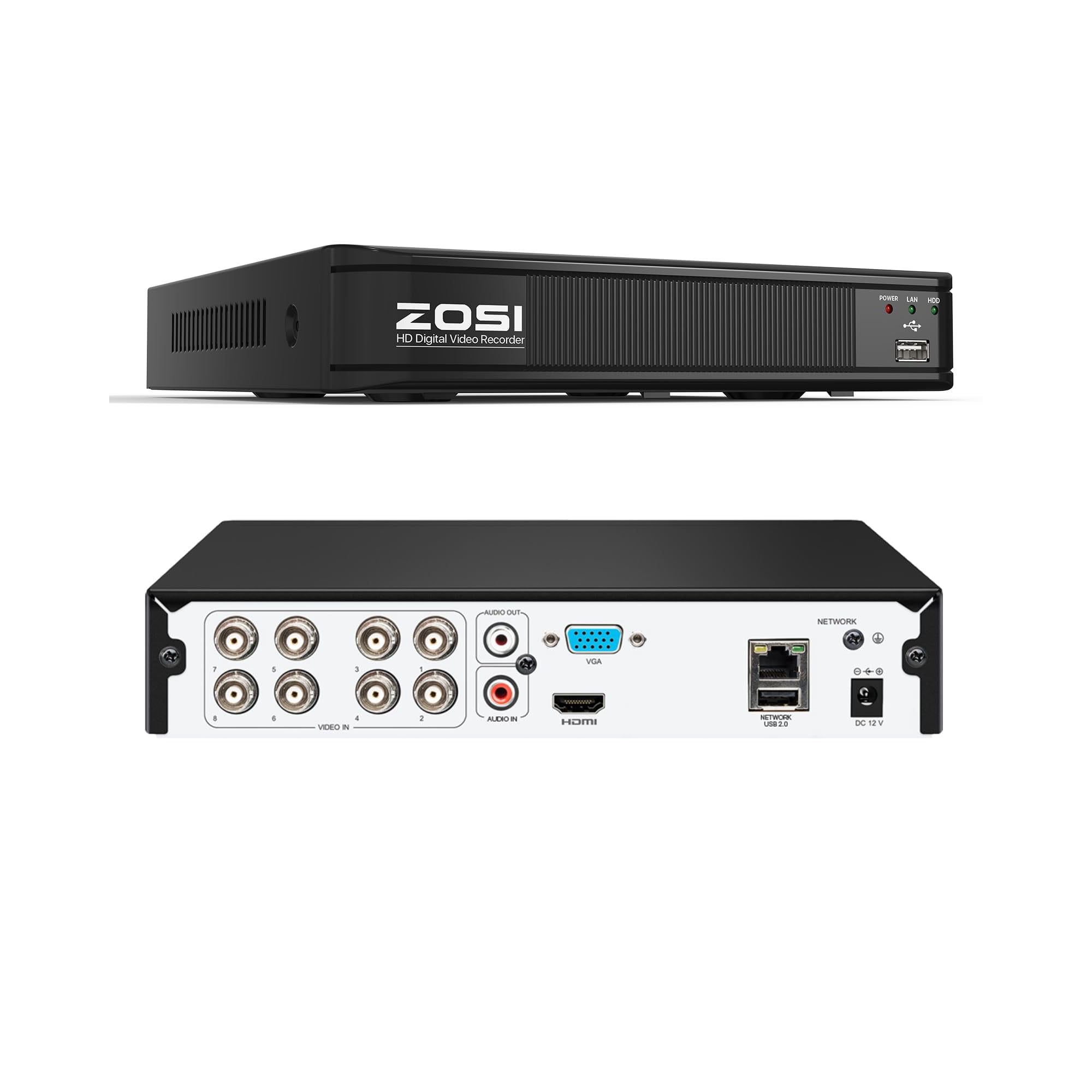 Grabador De Video Digital Zosi H.265+ 5mp 8 Canales 1080p