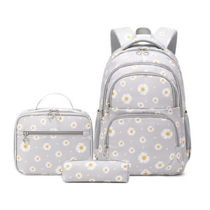 Set De Mochilas Ekuizai Daisy Prints Para Niños Con Lonchera Y Estuche Para Lápices