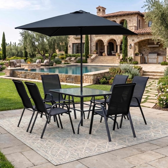 Juego de Terraza Comedor 6 Personas 140x90x70.5cm