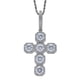 thumbnail image 2 of Oro / Plata Chapado en cobre Circonita Piedra Cruz Colgante Collar Plata, 2 of 5
