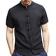 thumbnail image 1 of Camisetas, Tops, Ropa de estilo chino, Traje Tang - Camisa de Kung Fu negra de manga corta para hombre, 1 of 6