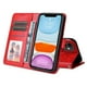 thumbnail image 4 of Funda tipo cartera FOXDOCK para iPhone 11 Pro Max , diseño girasol en relieve, cuero PU, cierre magnético, soporte y tarjetero, 4 of 5