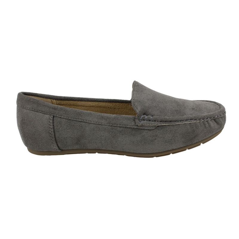 Mocasín New Walk Slip On Confort Gris