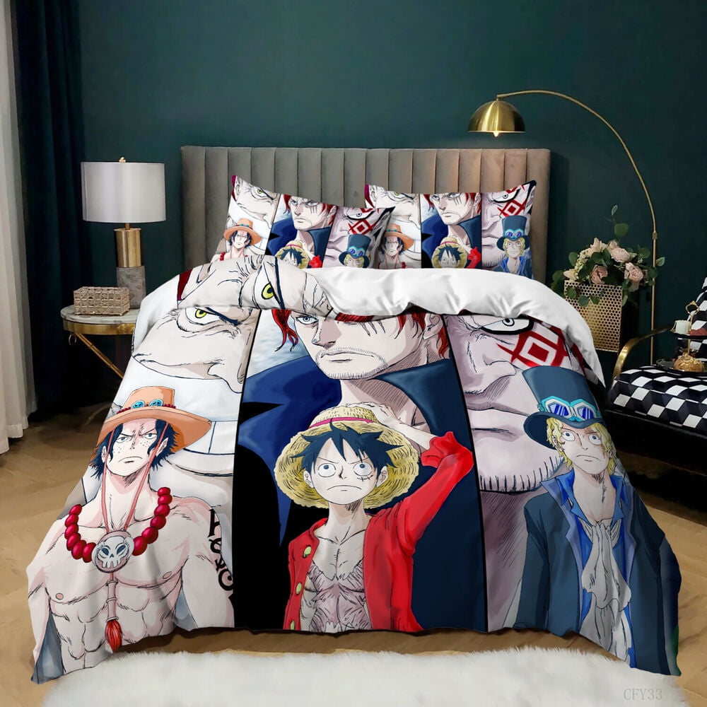 ONE PIECE Bedding Set Pillowcase Duvet Cover All Size Gift3 - Piece Bedding Set (1 Duvet Cover + 2 Pillow Shams)