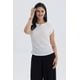 thumbnail image 1 of Polera Mujer Cuello Bote Textura Blanco, 1 of 4