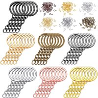 Bothyi - 250 Piezas Llavero Llaveros Espacios En Blanco Llaveros Hallazgos Haciendo Multicolor