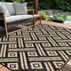 thumbnail image 1 of Alfombra Kalafun 152x244 cm Negro Beige para Patio Exterior, 1 of 7