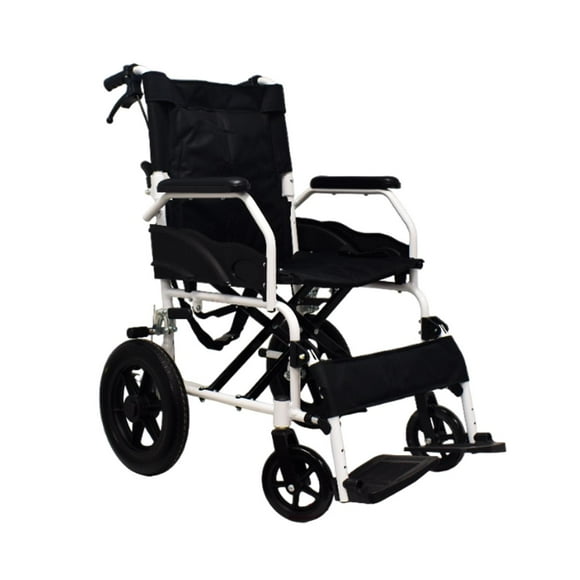 Silla De Ruedas De Transporte Geriatrica Ultra Liviana Gris