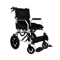 Glomed - Silla De Ruedas De Transporte Geriatrica Ultra Liviana Gris