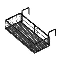 Magideal - Barestra Colgante Plantilla De La Planta Estante De La Planta De Barandilla Con Ganchos, Balcón Soporte Para Macetas Para Jardín, Decoración De La Cer 50Cm