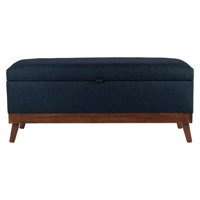 Máxima Design - Banqueta Con Baúl Incy Azul Omega 120X40X50 Cm