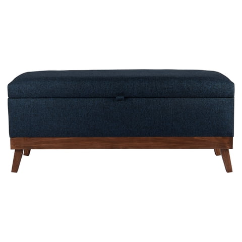 Máxima Design - Banqueta Con Baúl Incy Azul Omega 120X40X50 Cm