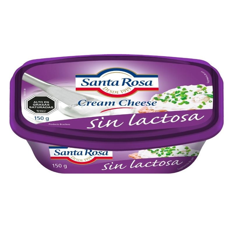 Queso Crema Sin Lactosa 150 g Santa Rosa