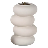 Genérico - Florero Vintage Ceramica Cintura Crudo 16X14X23Cm