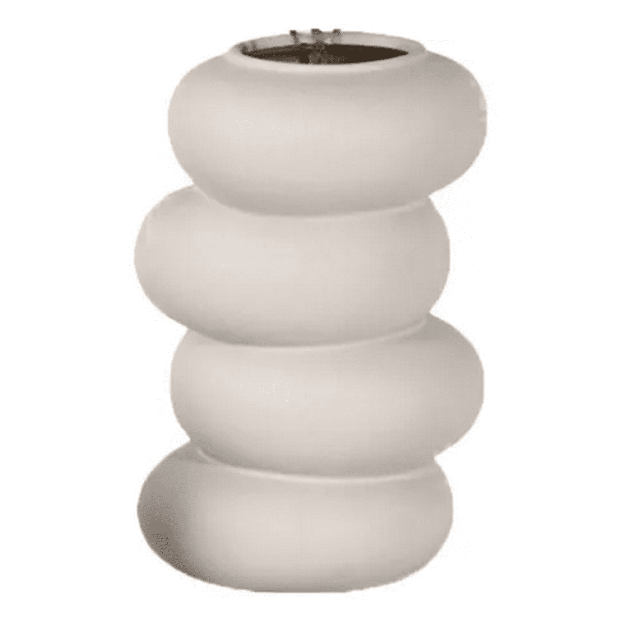 Genérico - Florero Vintage Ceramica Cintura Crudo 16x14x23cm