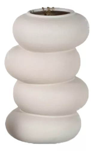 Genérico - Florero Vintage Ceramica Cintura Crudo 16X14X23Cm