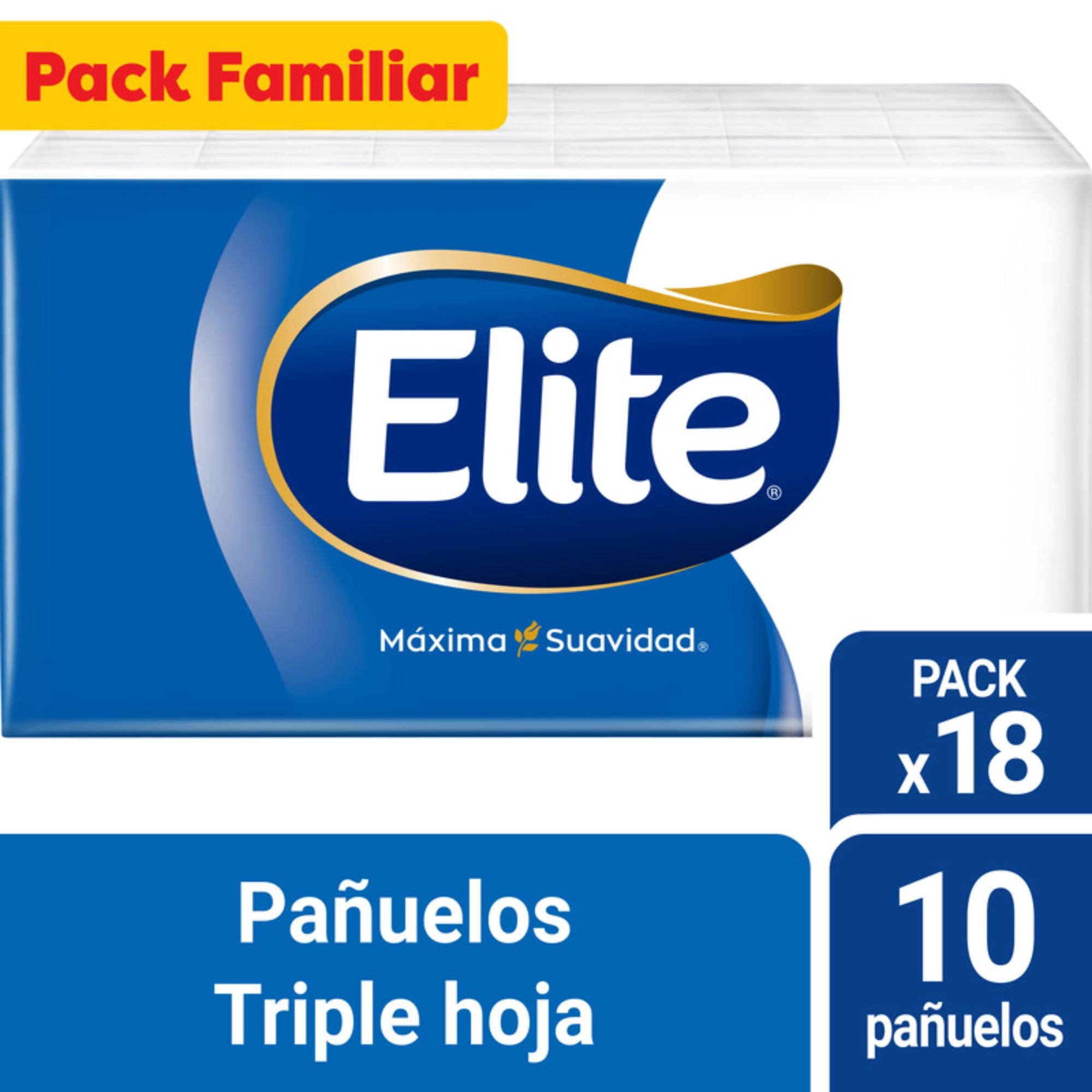 Elite - Pañuelos Triple Hoja Pack Familiar 18 Paq