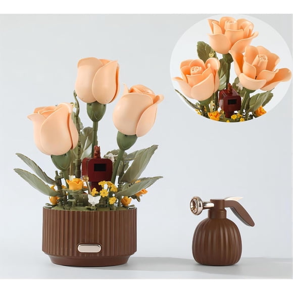 Set De Construcción Ramo De Flores Eléctrico Motorizado