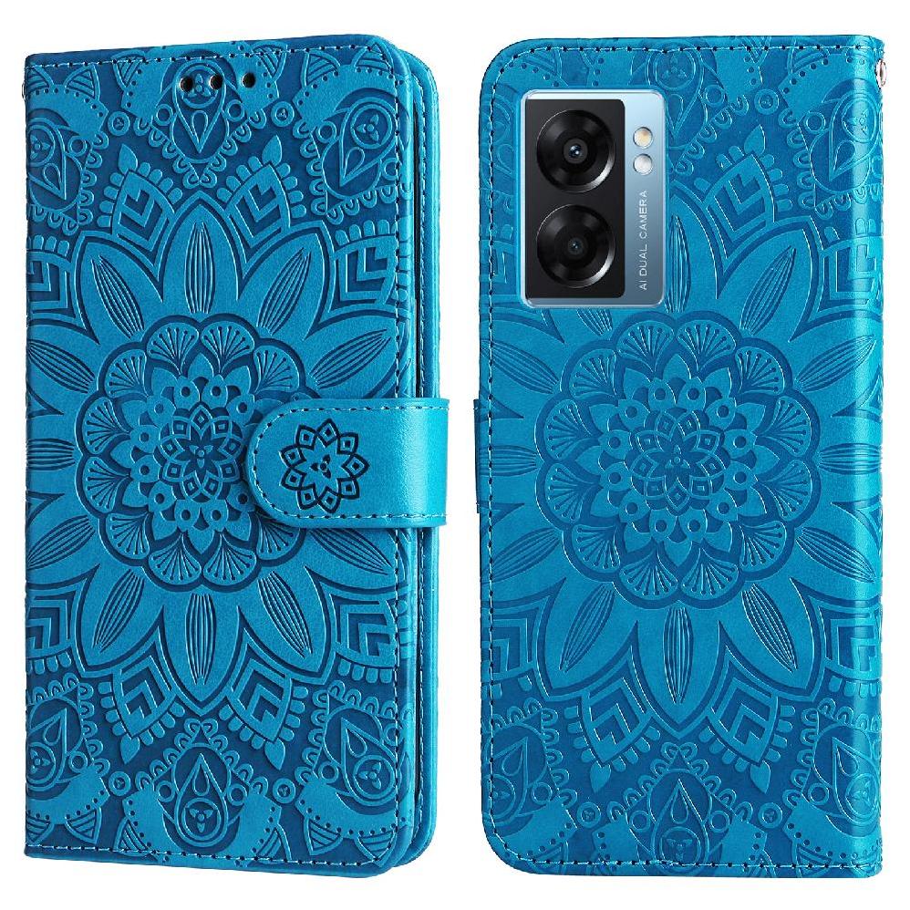 Funda Tipo Cartera Foxdock Para Oneplus Nord N300 , Diseño Girasol En Relieve, Cuero Pu, Cierre Magnético, Soporte Y Tarjetero
