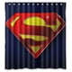 thumbnail image 1 of Cortina de ducha con el logotipo de Superman, juego de cortinas de baño con ganchos, tamaño 66 x 72 pulgadas, 1 of 3