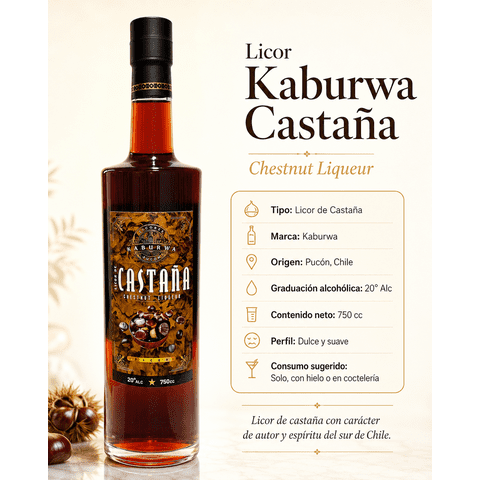 Licor De Castaña Kaburwa Patacona 20° 750 Ml