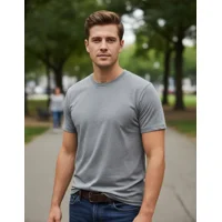 Creaprint - Polera Algodon Mc Unisex Gris Talla Xl