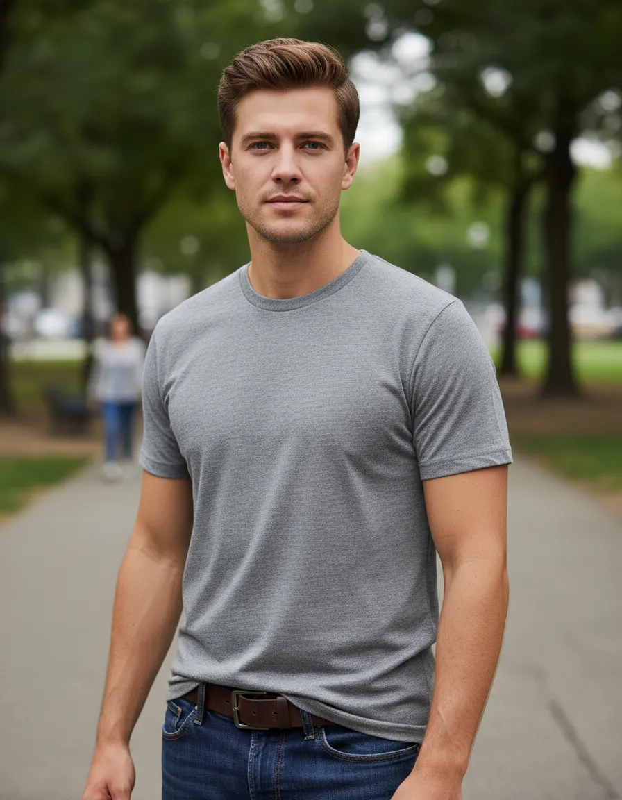 Creaprint - Polera Algodon Mc Unisex Gris Talla Xl