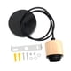 thumbnail image 3 of Lámpara colgante con cable, accesorio de lámpara colgante, E27, estilo rústico para dormitorio y cocina (bombilla no incluida). Madera negra, 3 of 5