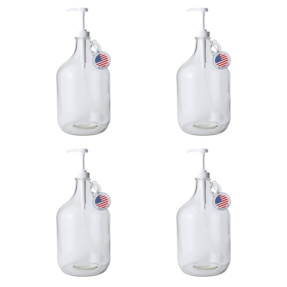 Dispensador de detergente para ropa con jarra de vidrio, paquete de 4 unidades, 4.8 L, Fastrack