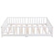 thumbnail image 2 of full Size Floor Bed with Door,Solid Wood Platform Bed Frame with Fence,Suitable for children,Pine Wood,White, 2 of 3