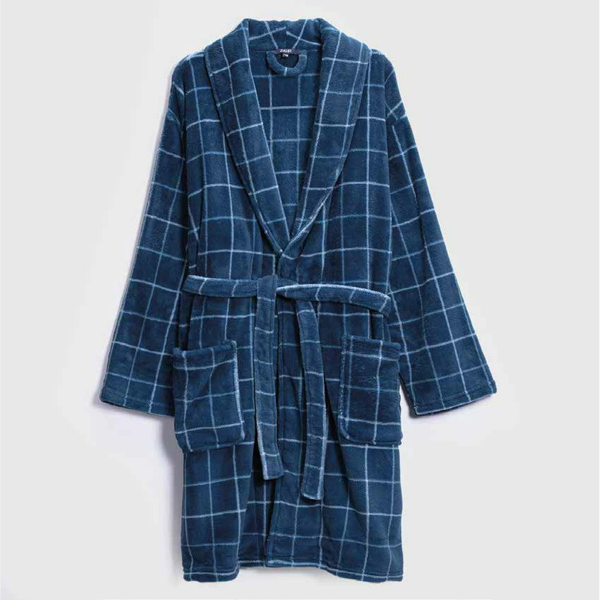 Zahr - Bata Hombre Estampada Micro Polar Coral Azul