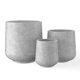 thumbnail image 1 of Kante - Juego de 3 maceteros curvos de concreto gris claro 42 cm, 33 cm y 24 cm, 1 of 8