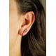 thumbnail image 3 of Argollas Huggies 8mm 16g Titanio F136 Zirconia Chapada Oro, 3 of 3