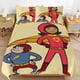 thumbnail image 1 of WordGirl Cartoon Bedding Sets Ultra Soft Skin-Friendly Duvet Cover 3 Piece, Cute Comforter Cover Bed Set for Boys Girls Kids, 1 of 5