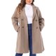 thumbnail image 1 of Abrigos largos de mujer talla grande de Agnes Orinda con solapa con muescas, abrigo de invierno de doble botonadura con bolsillos 3X marrón claro, 1 of 5