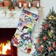 thumbnail image 1 of Alphabet Lore Tema: Calcetines de Navidad, fino lino blanco para colgar en escaleras y chimenea, decoración navideña para el hogar, regalo de Navidad. 54cm × 38cm, 1 of 5