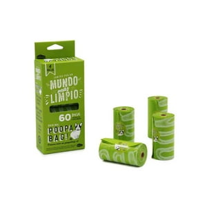Poopa Bag - Bolsas Biodegradables, Caja 4 Rollos