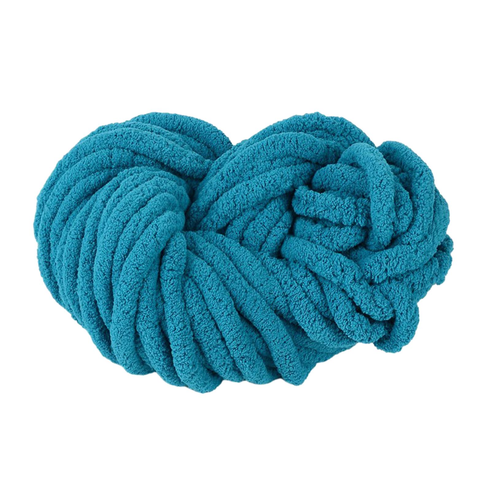 Bothyi - Hilo Grueso De Chenilla Lavable, Hilo Súper Voluminoso Para Tejer A Ganchillo, Azul